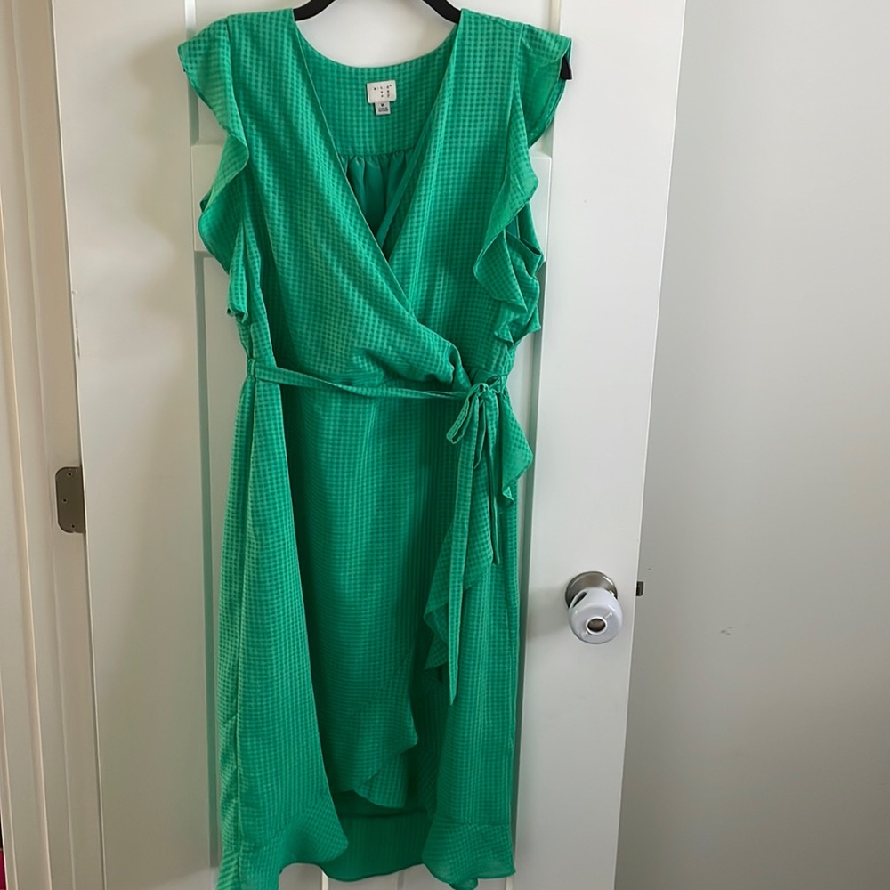 Faux Wrap Dress, ruffle skirt
